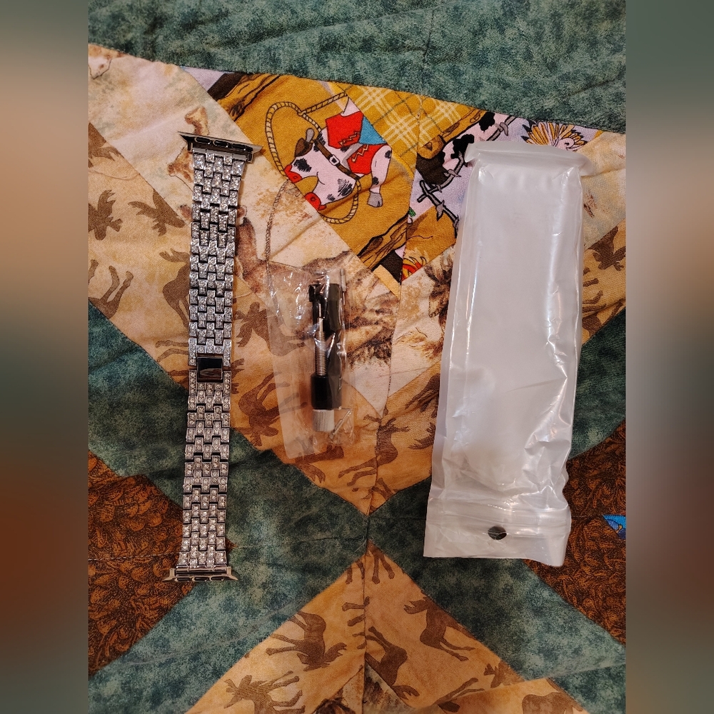 Silver Metal Watch Band for Apple